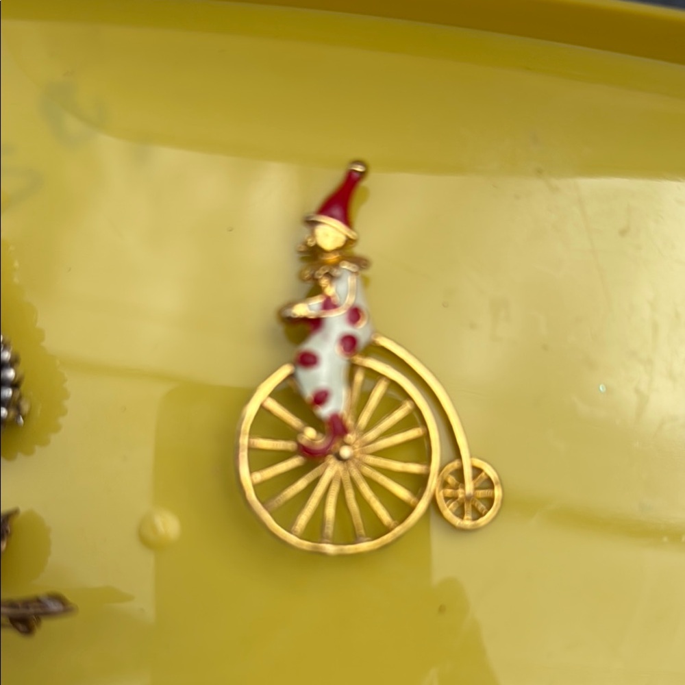 Clown on Bicycle Enamel Pin